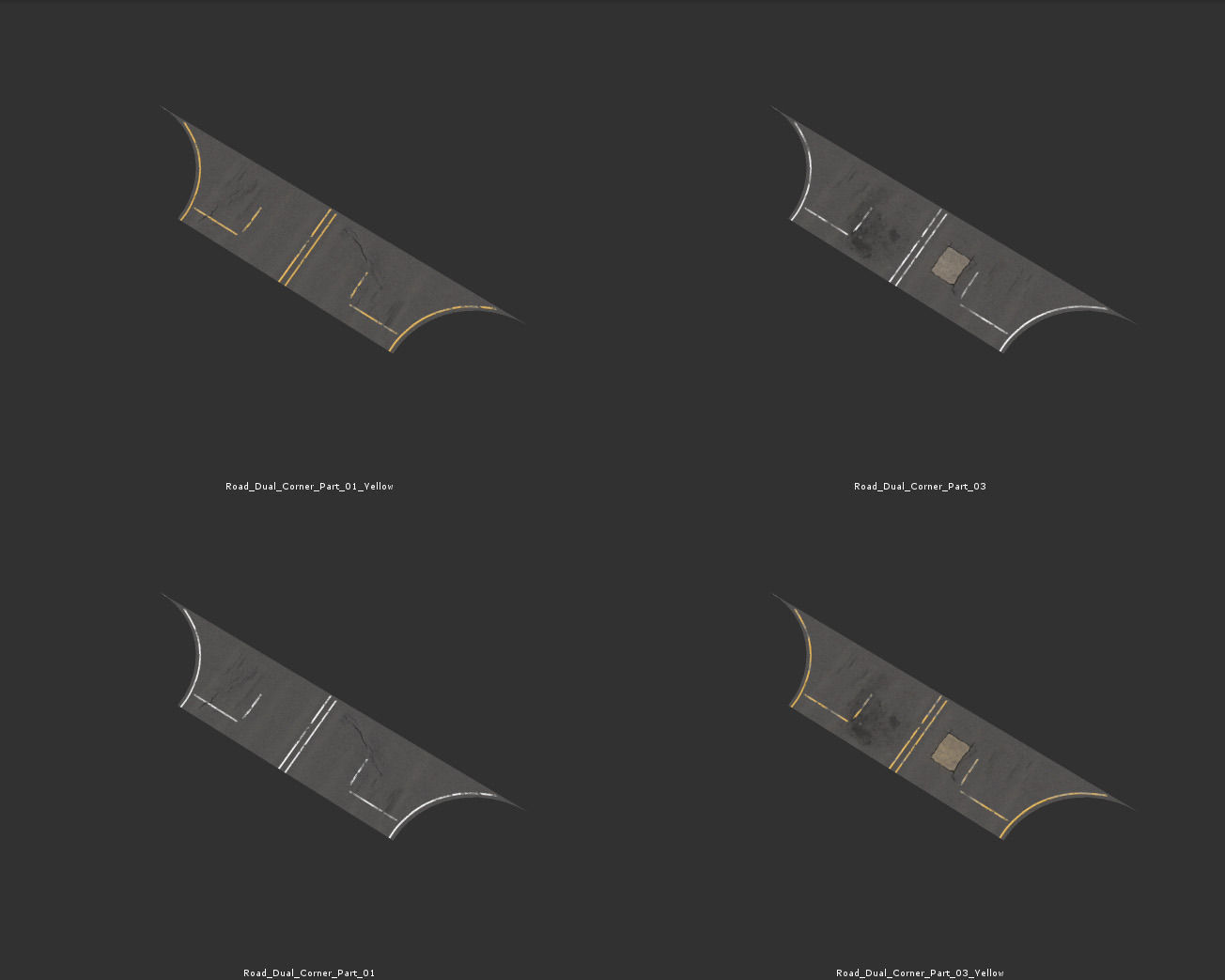 Street Builder Set Low-poly 3D model_4