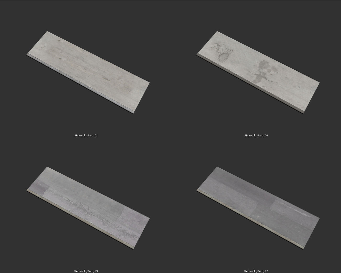 Street Builder Set Low-poly 3D model_6