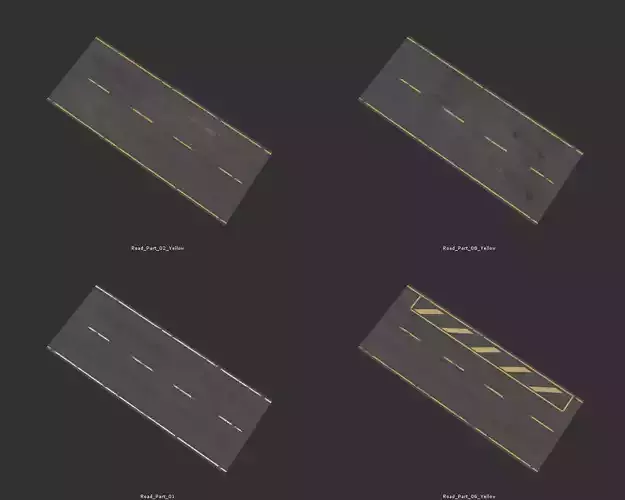 Street Builder Set Low-poly 3D model