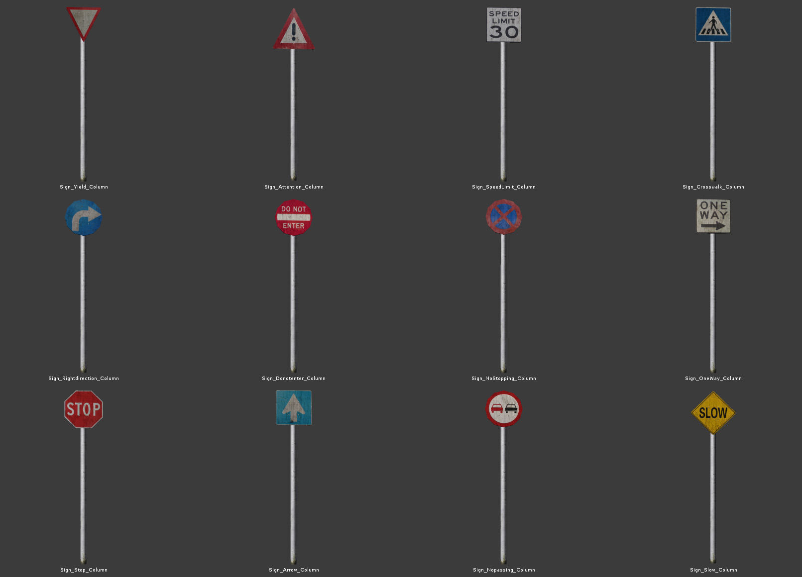 Street Builder Set Low-poly 3D model_14