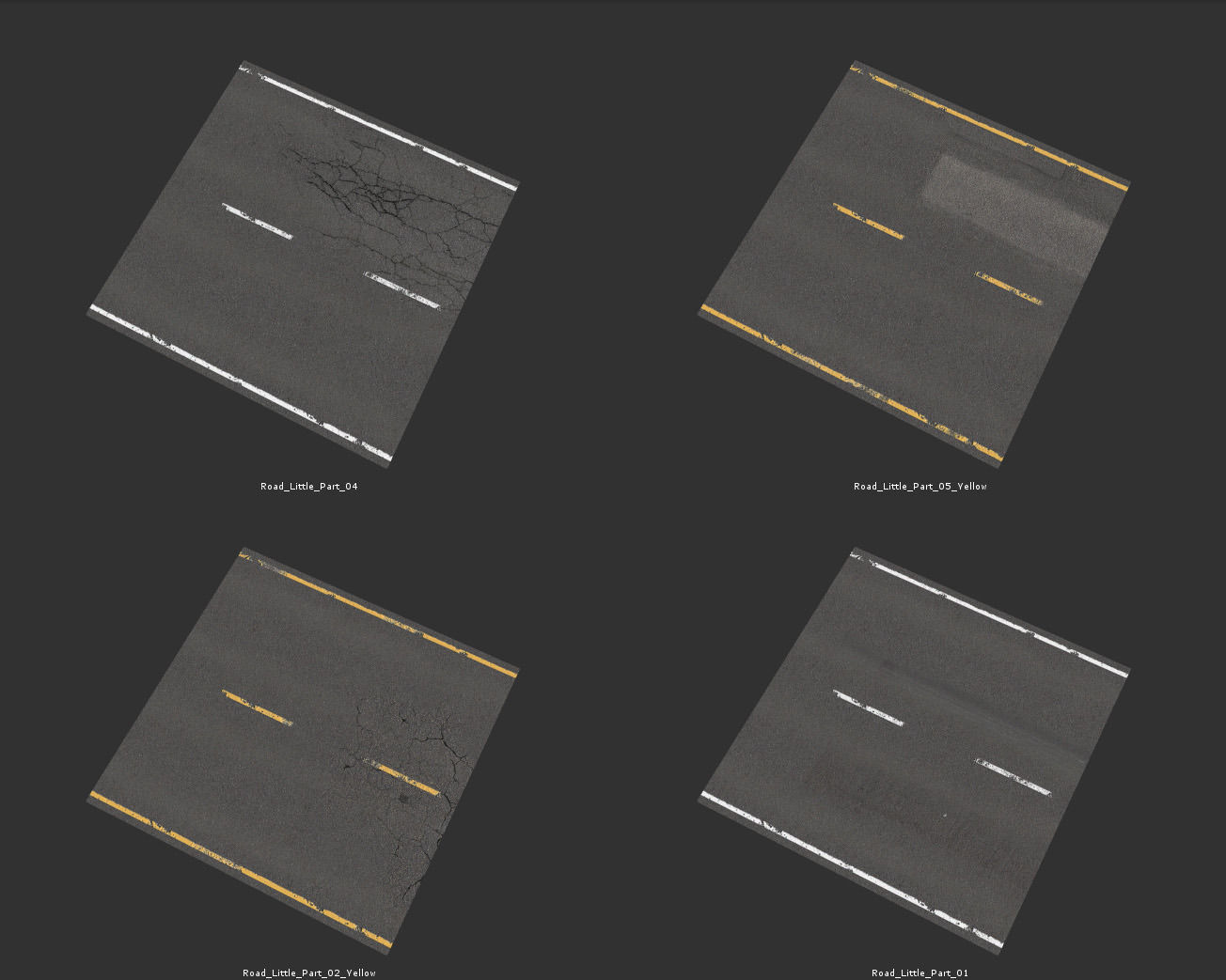 Street Builder Set Low-poly 3D model_1