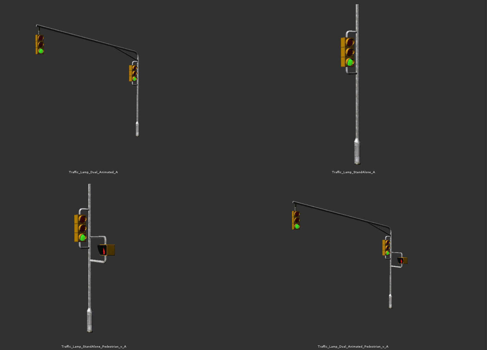 Street Builder Set Low-poly 3D model_10