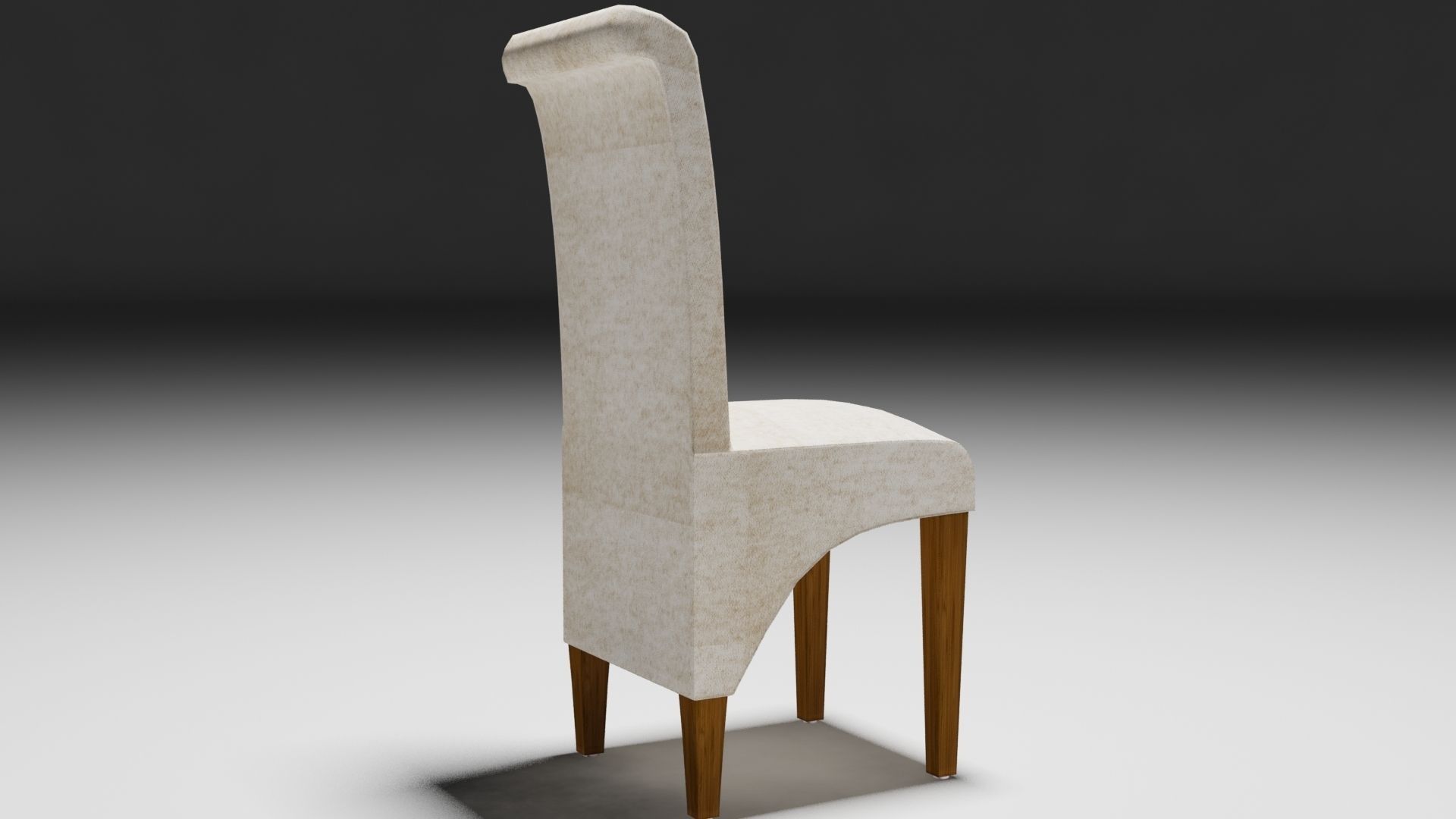 chair with wooden legs Free 3D model_3