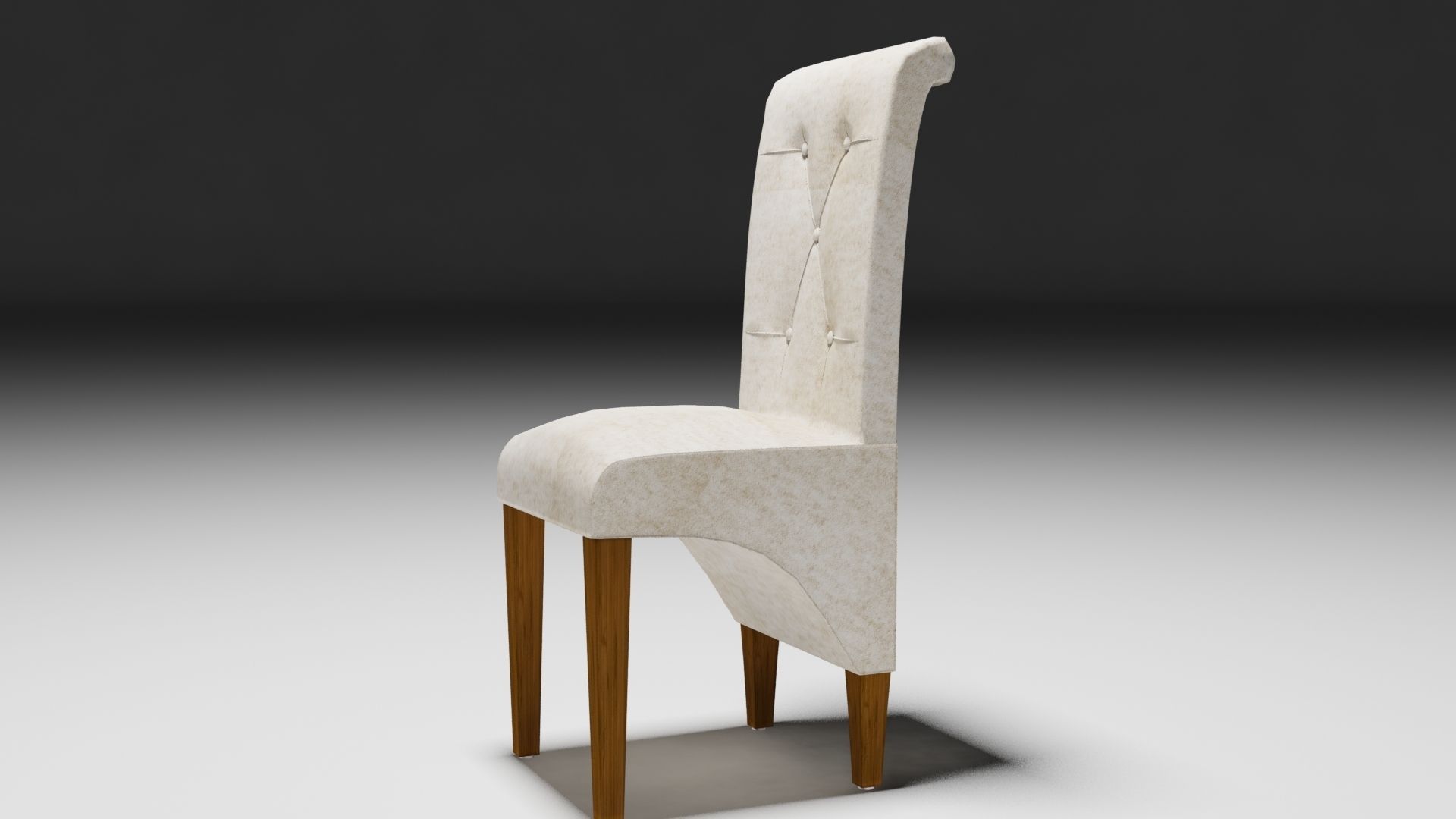 chair with wooden legs Free 3D model_2