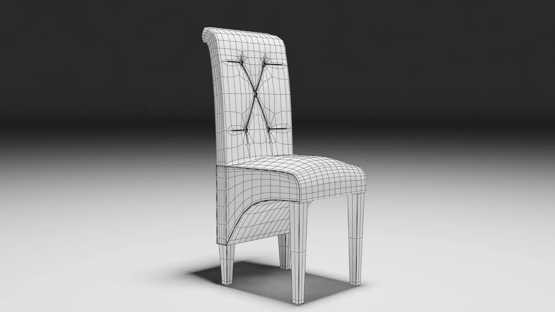 chair with wooden legs Free 3D model_0