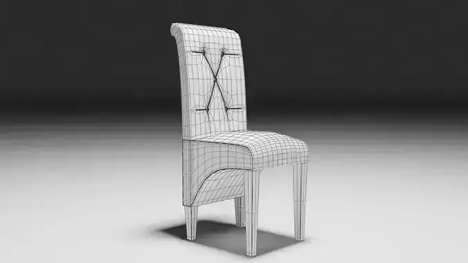 chair with wooden legs Free 3D model