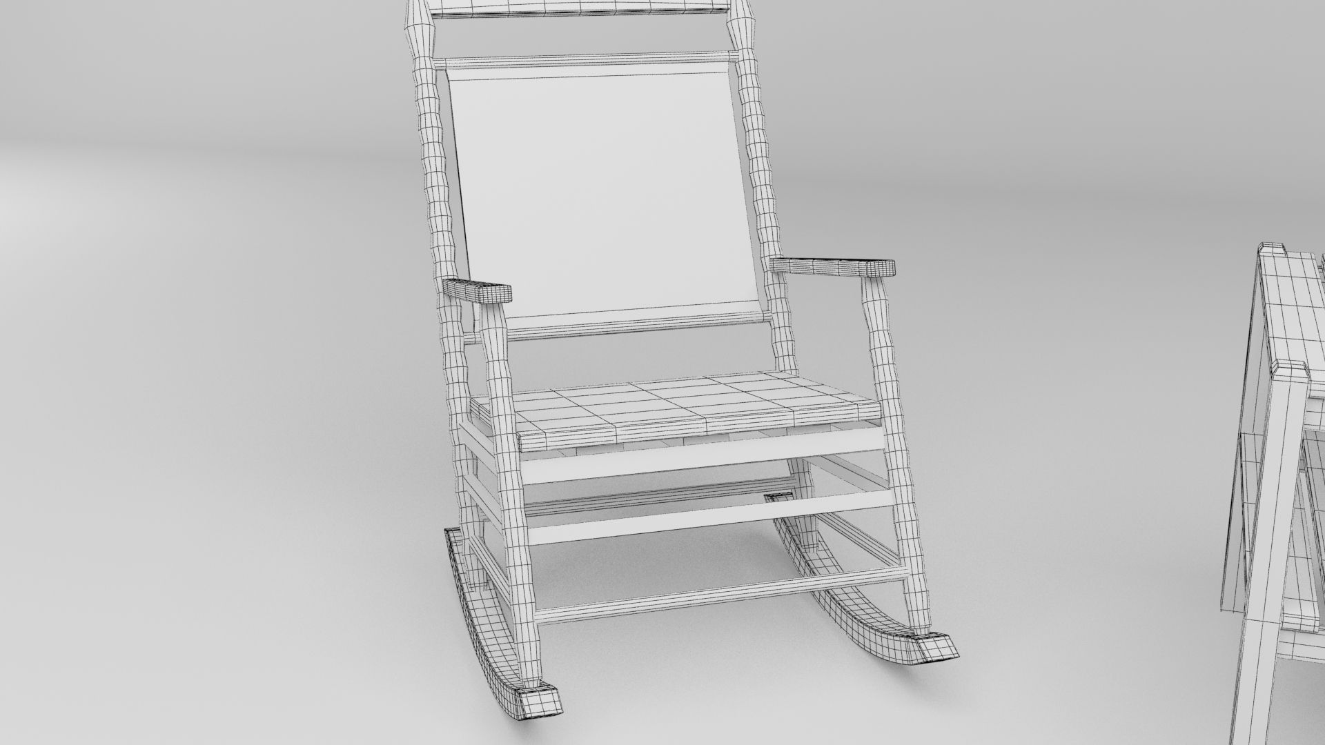 wooden chairs set Free 3D model_3