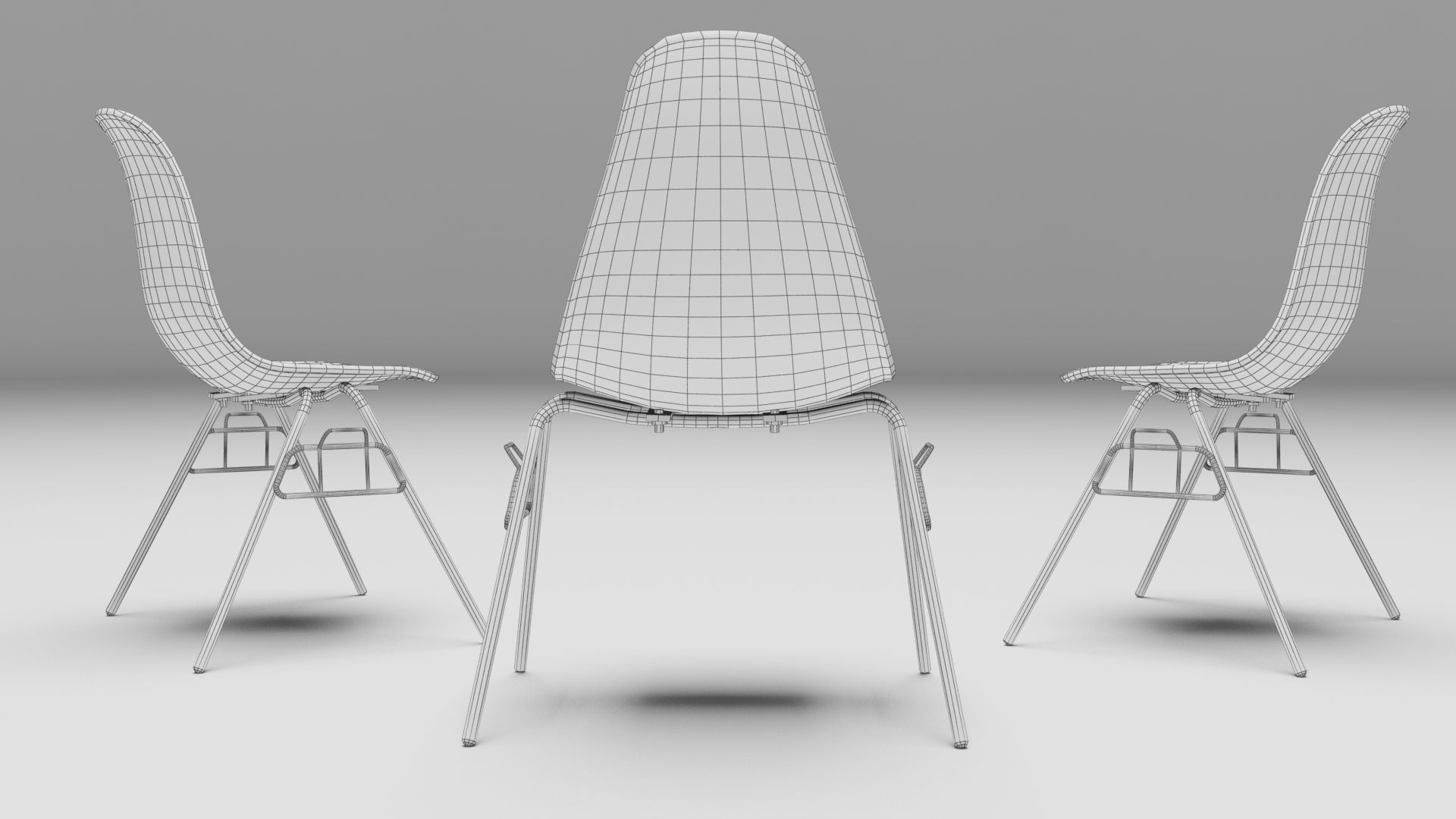 chairs chair made of glass and stainless steel Free 3D model_4