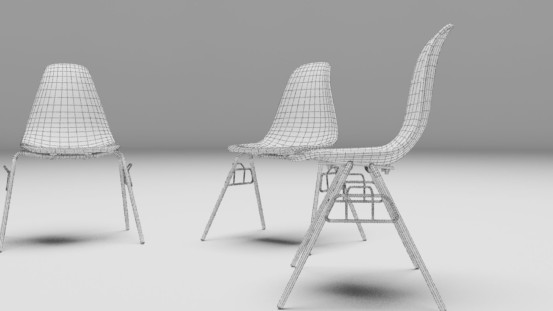 chairs chair made of glass and stainless steel Free 3D model_5