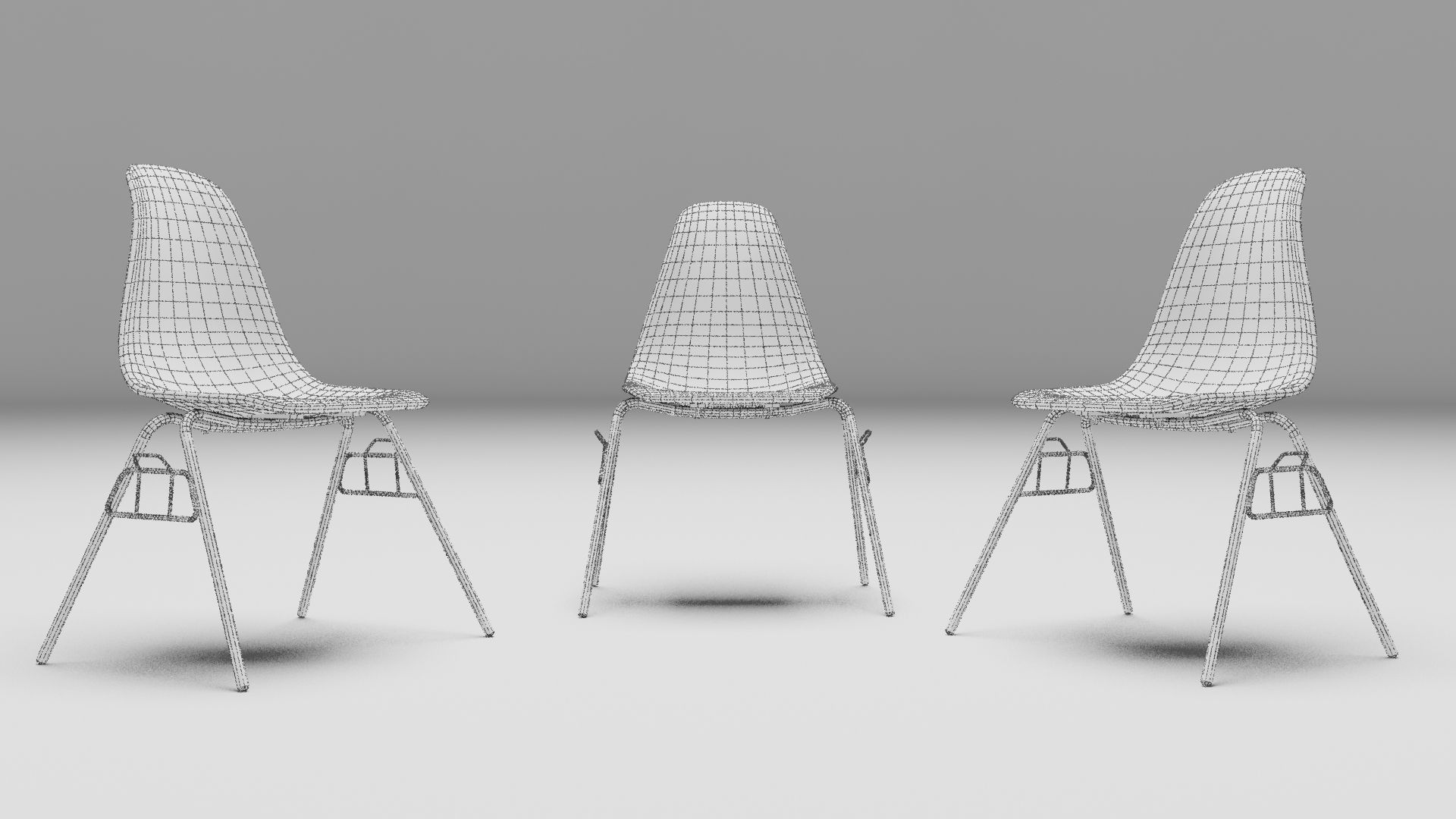 chairs chair made of glass and stainless steel Free 3D model_3