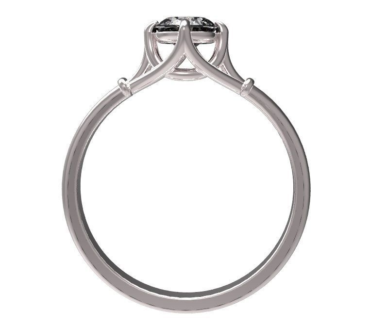 jewellery diamond engagement ring gold and gold 3D print model_4