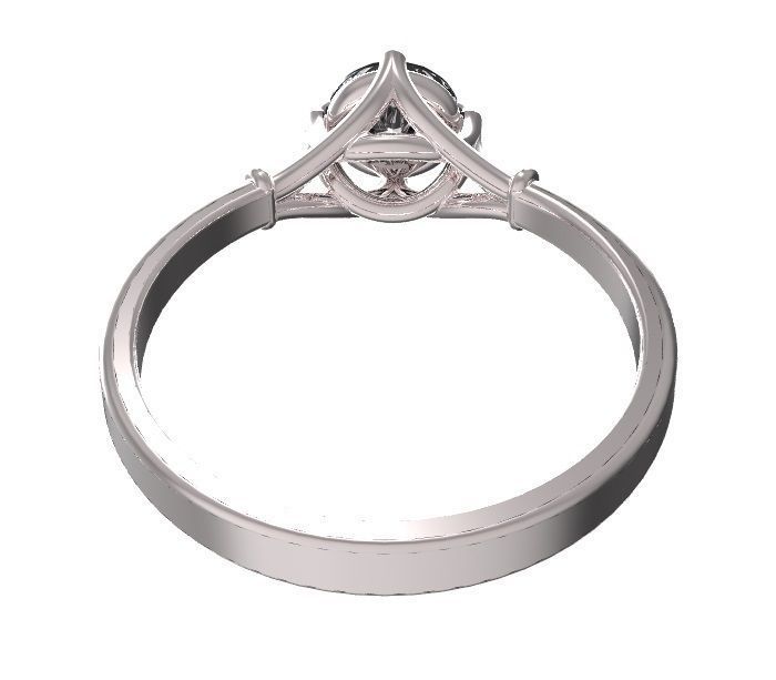 jewellery diamond engagement ring gold and gold 3D print model_5