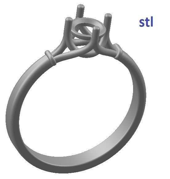 jewellery diamond engagement ring gold and gold 3D print model_10
