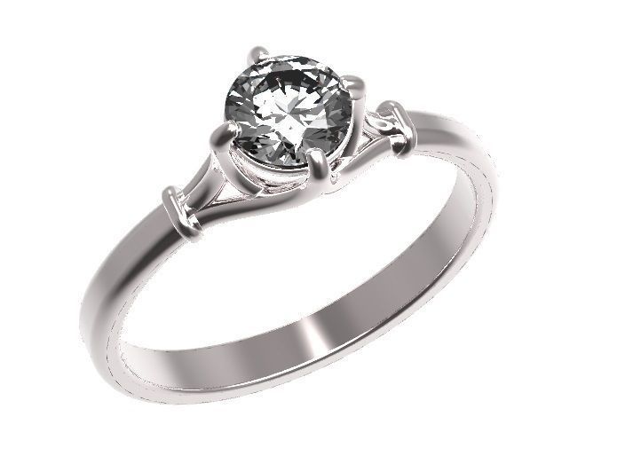 jewellery diamond engagement ring gold and gold 3D print model_9