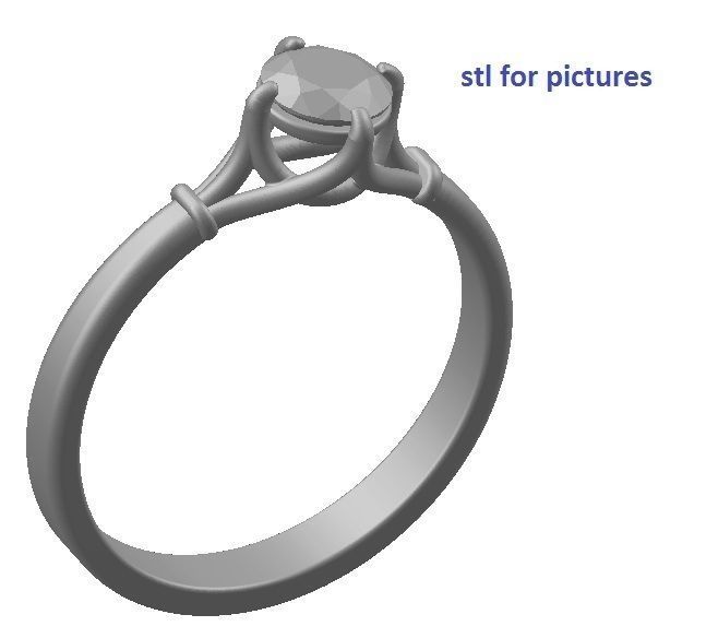 jewellery diamond engagement ring gold and gold 3D print model_11