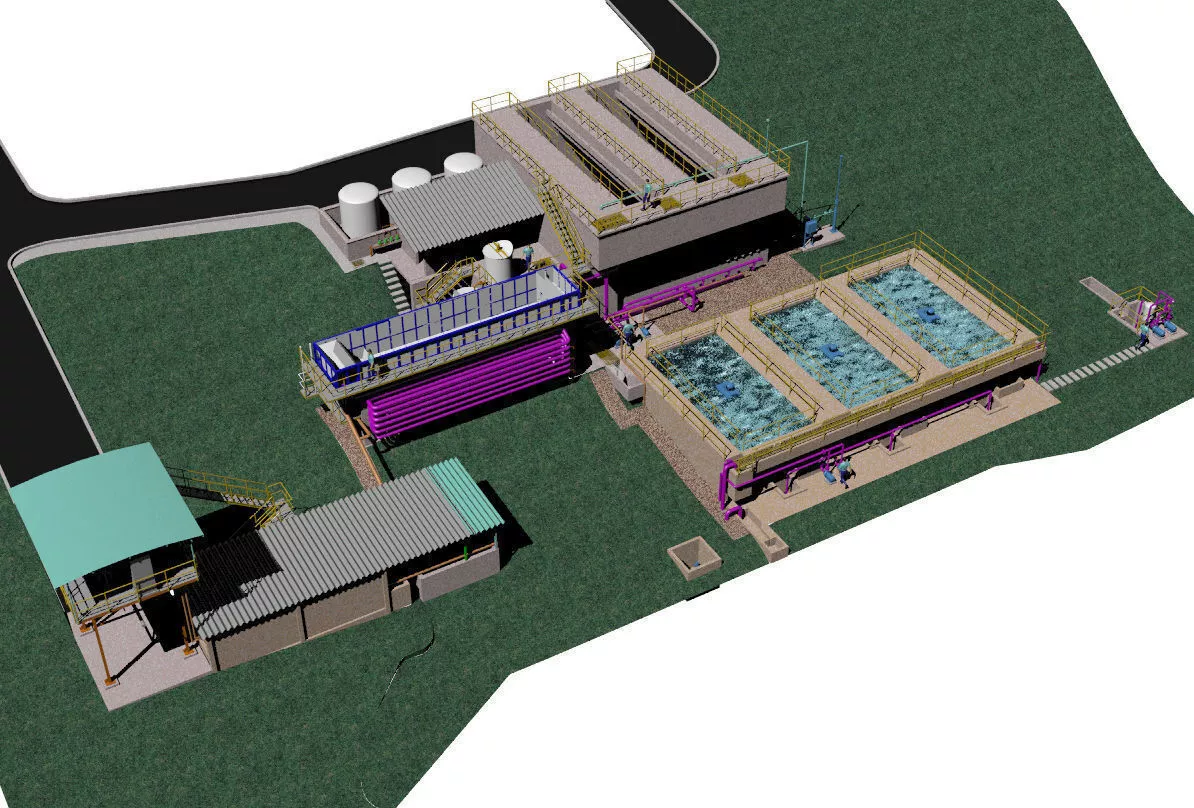 Plant wastewater treatment Free 3D model