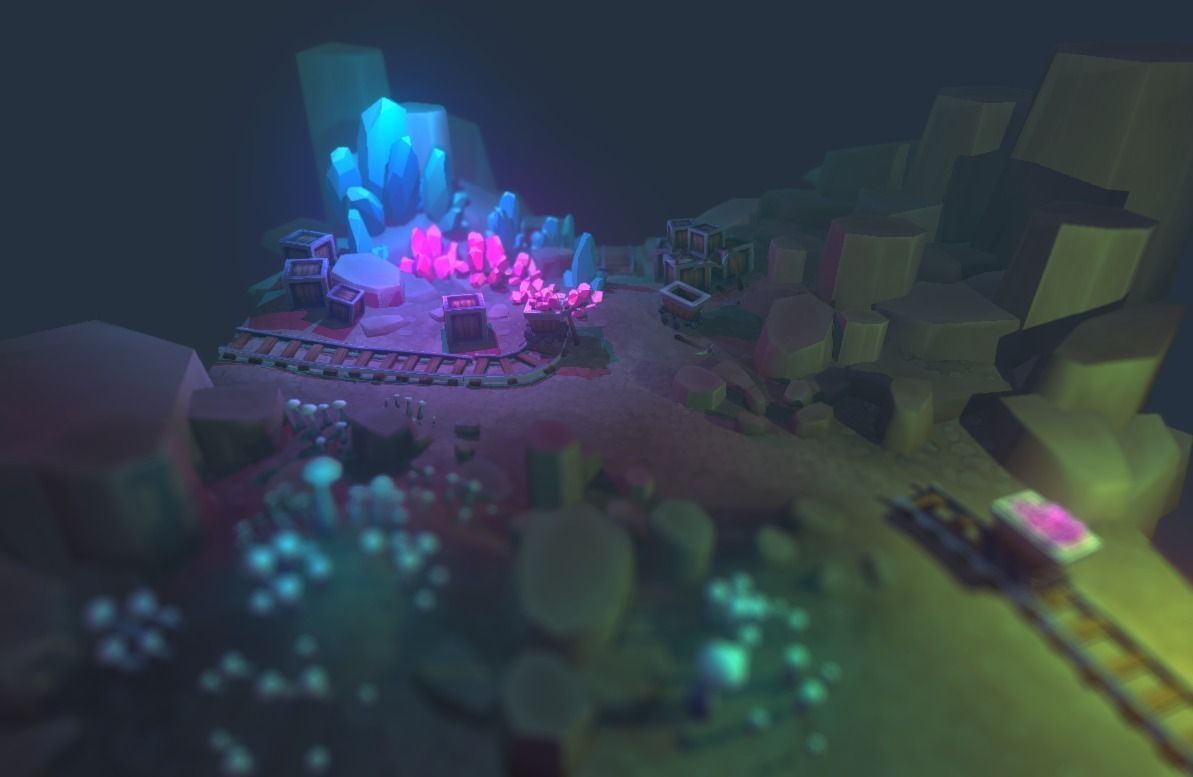 Crystal Mine Low-poly 3D model_5