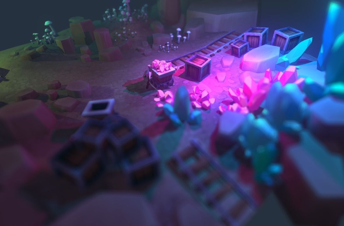 Crystal Mine Low-poly 3D model_3