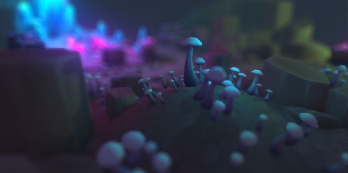 Crystal Mine Low-poly 3D model_1