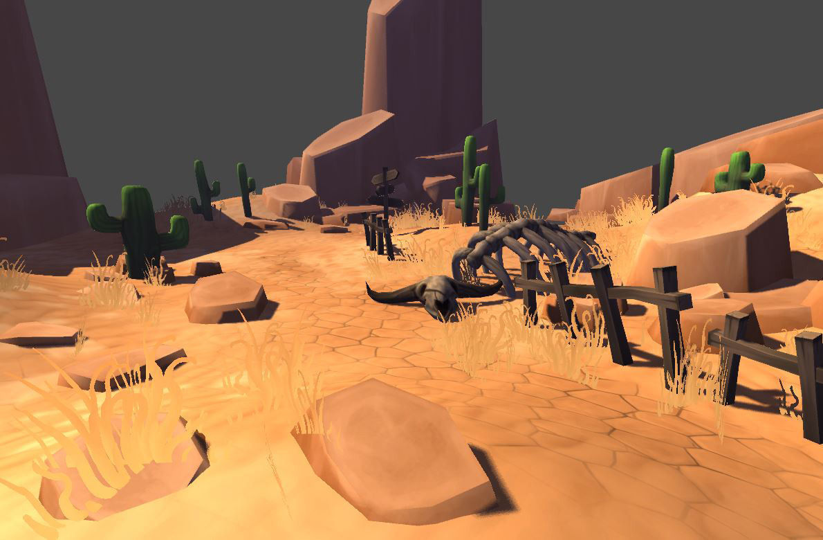 Fantasy Desert Low-poly 3D model_6