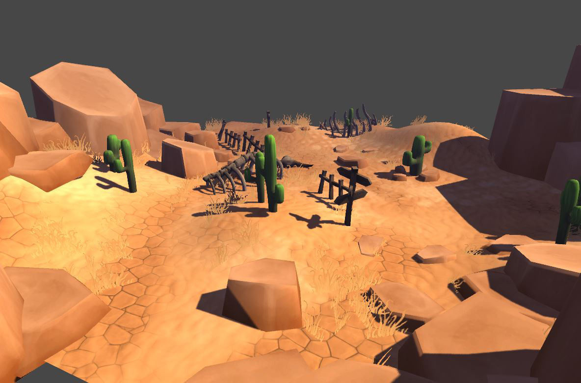 Fantasy Desert Low-poly 3D model_7