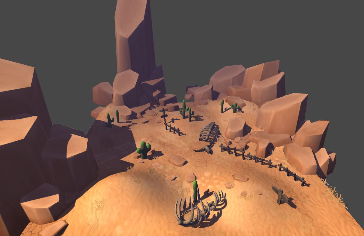 Fantasy Desert Low-poly 3D model_2