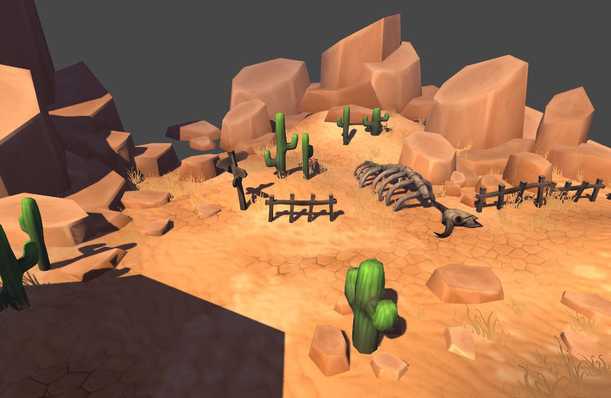 Fantasy Desert Low-poly 3D model_3