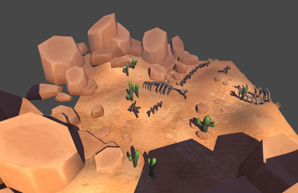 Fantasy Desert Low-poly 3D model_1