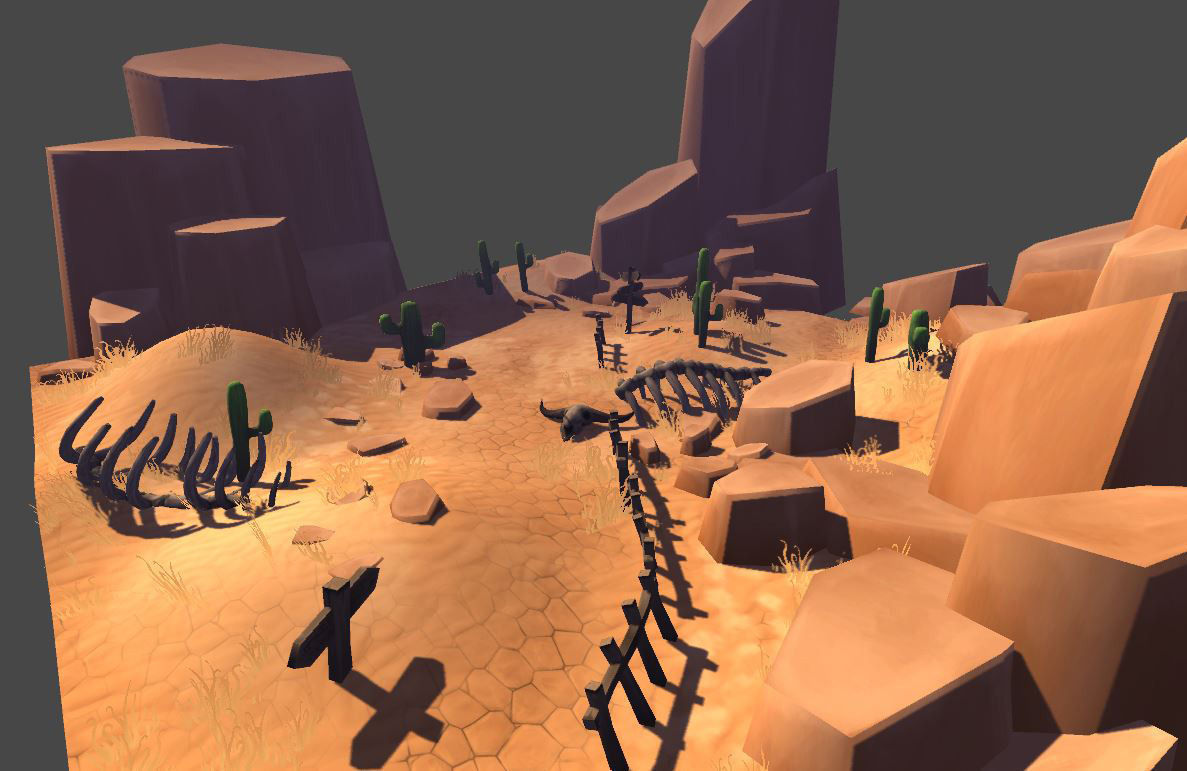 Fantasy Desert Low-poly 3D model_5