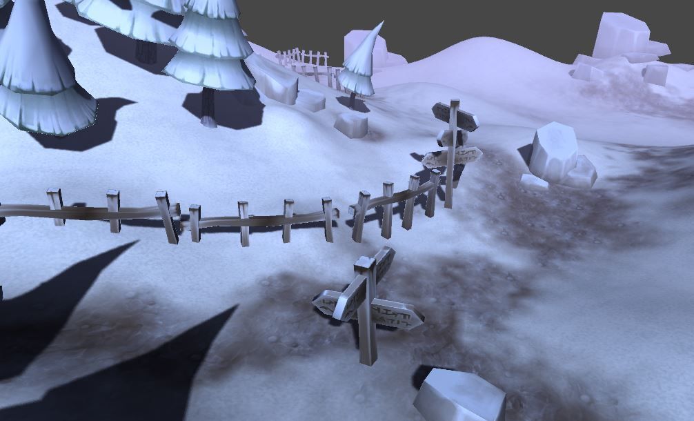 Winter Forest Low-poly 3D model_8