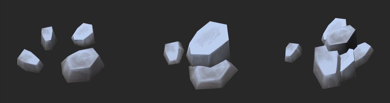 Winter Forest Low-poly 3D model_3