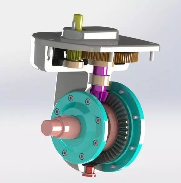 Inventor model motor with gears Free 3D model_0