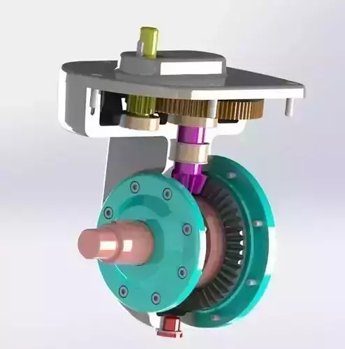 Inventor model motor with gears