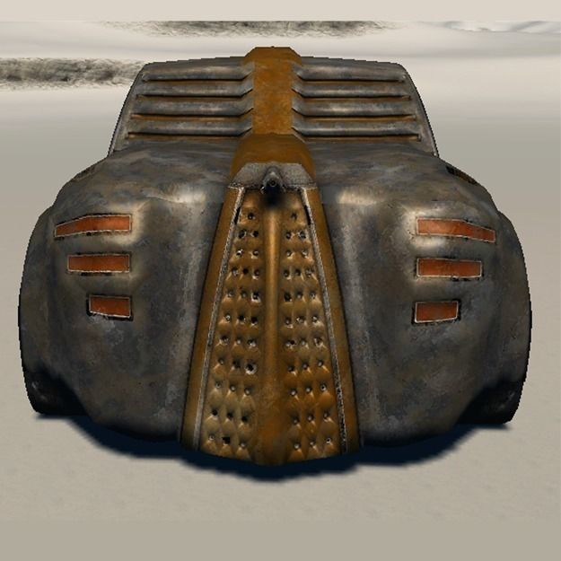 Thracar old rusty car 3D print model_1