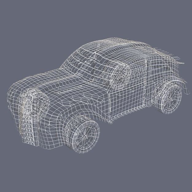 Thracar old rusty car 3D print model_7