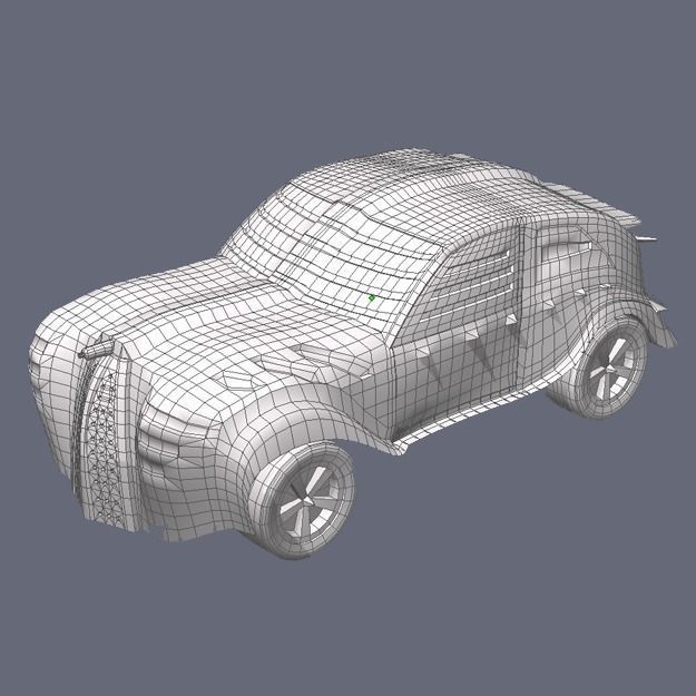 Thracar old rusty car 3D print model_6