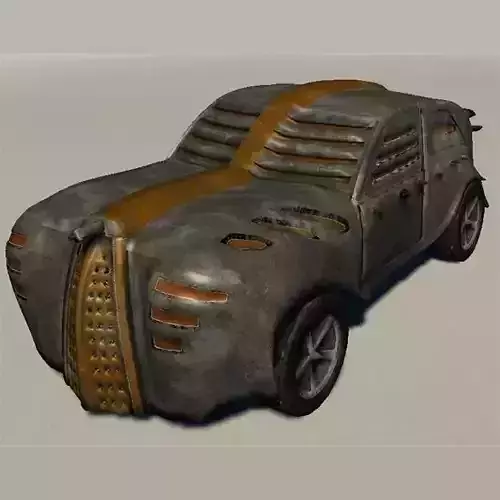 Thracar old rusty car 3D print model