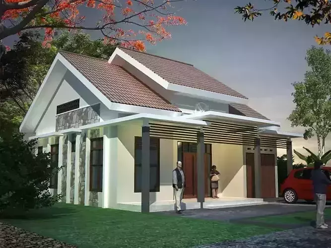 java traditional house Free 3D model