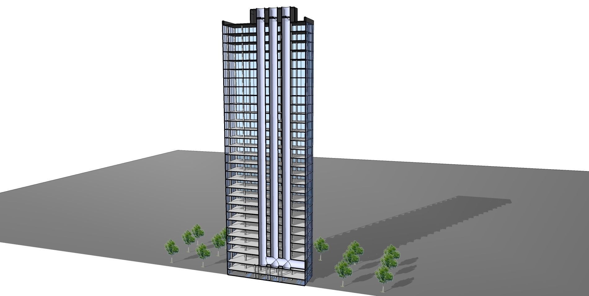Infinite-wind tunnel with WIND SCOOPS top 3D model_5