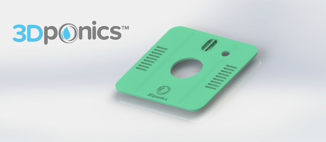 Square Lid - 3Dponics Cube System Free 3D print model_1