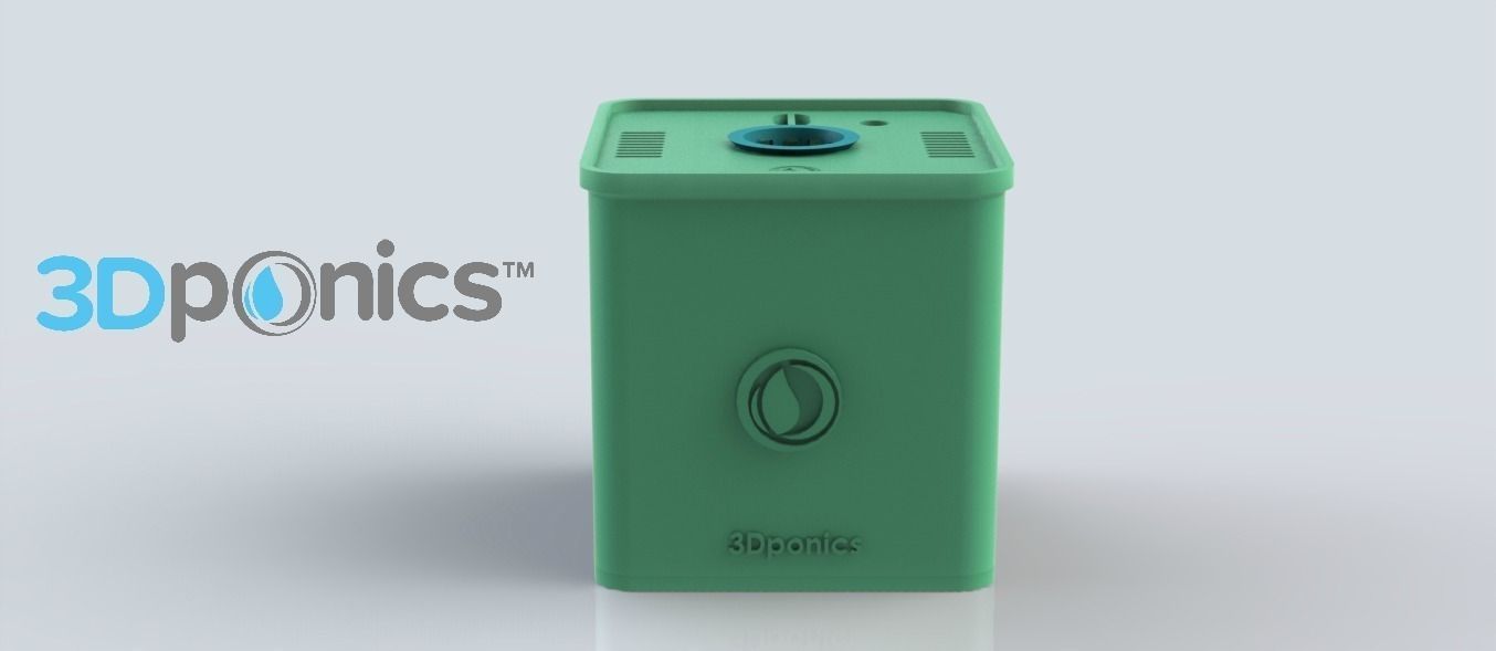 Square Lid - 3Dponics Cube System Free 3D print model_2