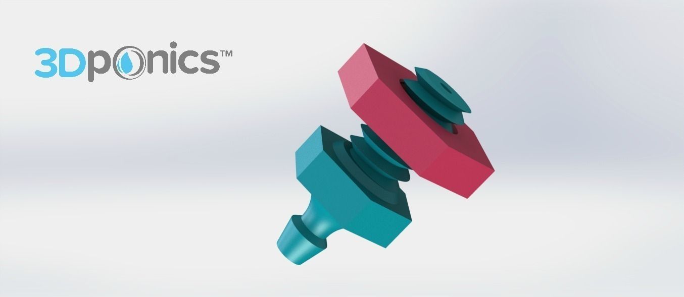 Square Pot - 3Dponics Cube System Free 3D print model_3