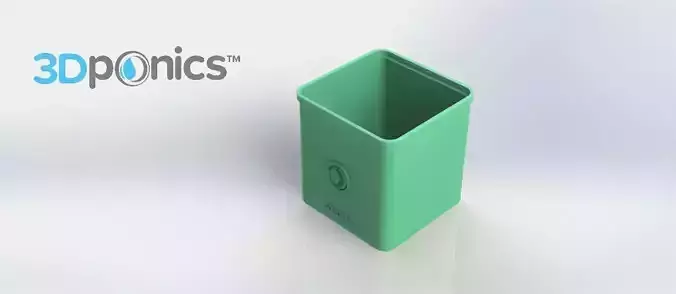 Square Pot - 3Dponics Cube System Free 3D print model