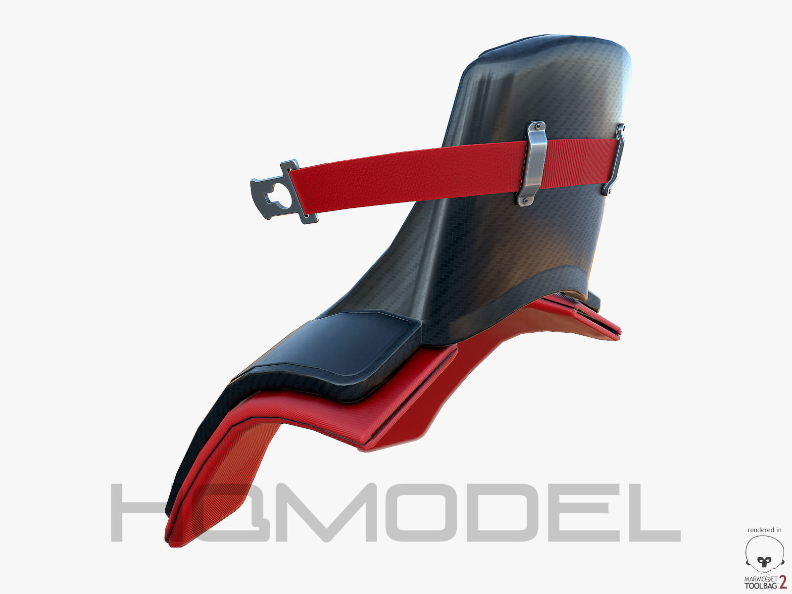 F1 Neck Protection Formula PBR Generic Low-poly 3D model_10