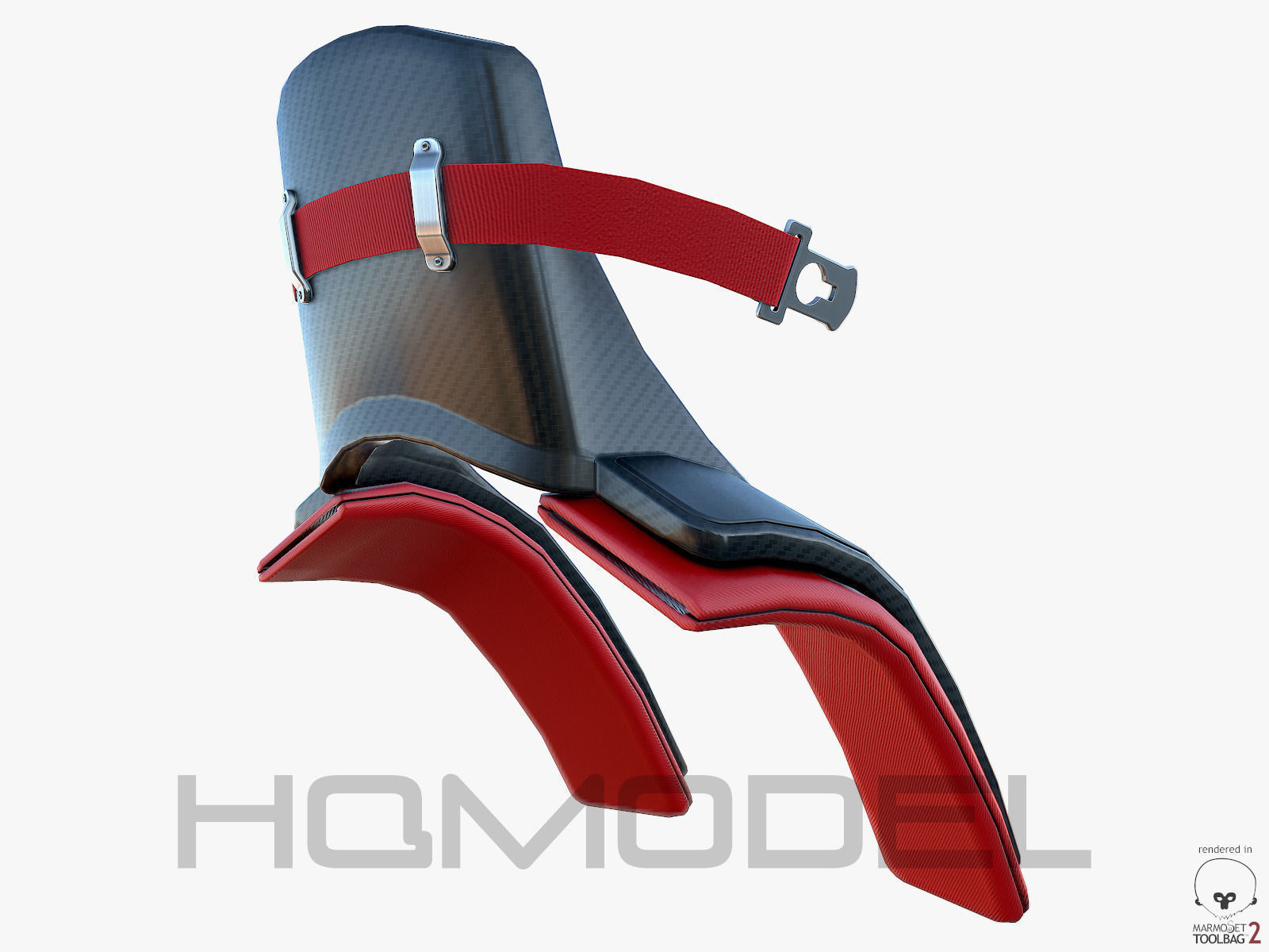 F1 Neck Protection Formula PBR Generic Low-poly 3D model_9