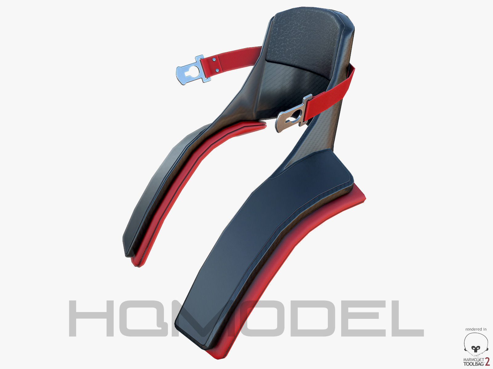 F1 Neck Protection Formula PBR Generic Low-poly 3D model_12