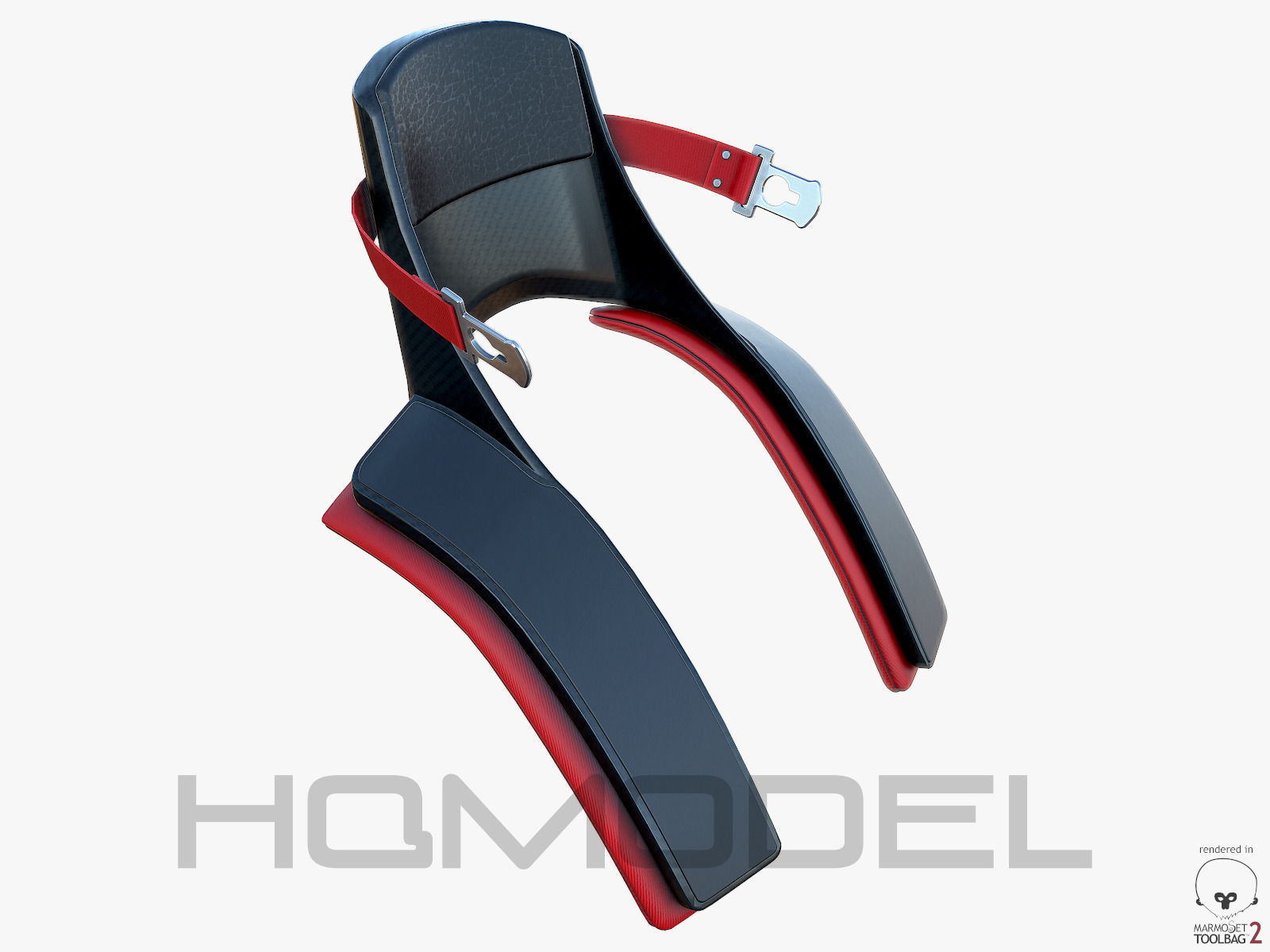 F1 Neck Protection Formula PBR Generic Low-poly 3D model_6