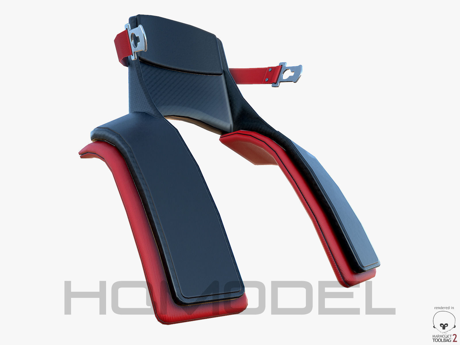 F1 Neck Protection Formula PBR Generic Low-poly 3D model_11