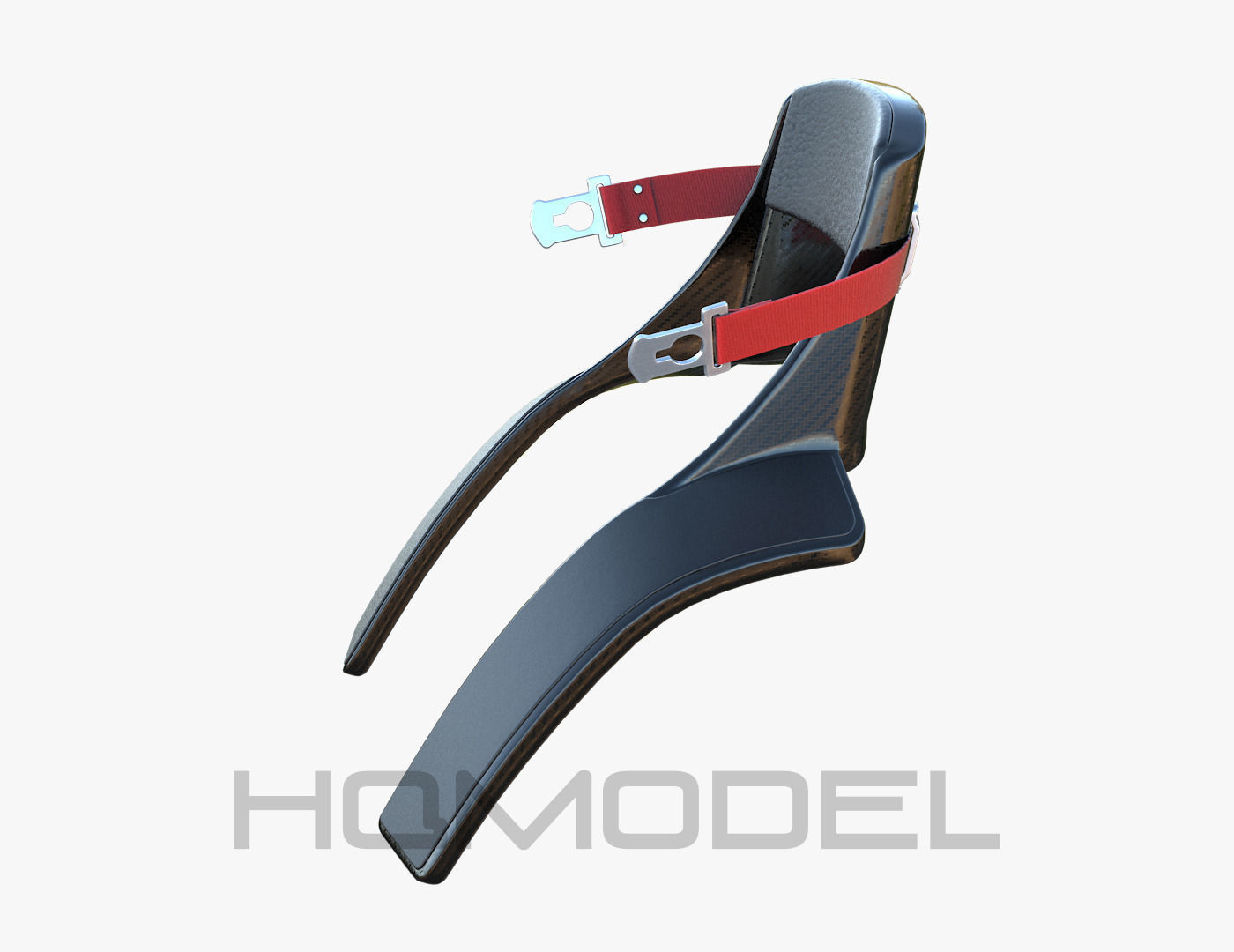F1 Neck Protection Formula PBR Generic Low-poly 3D model_4