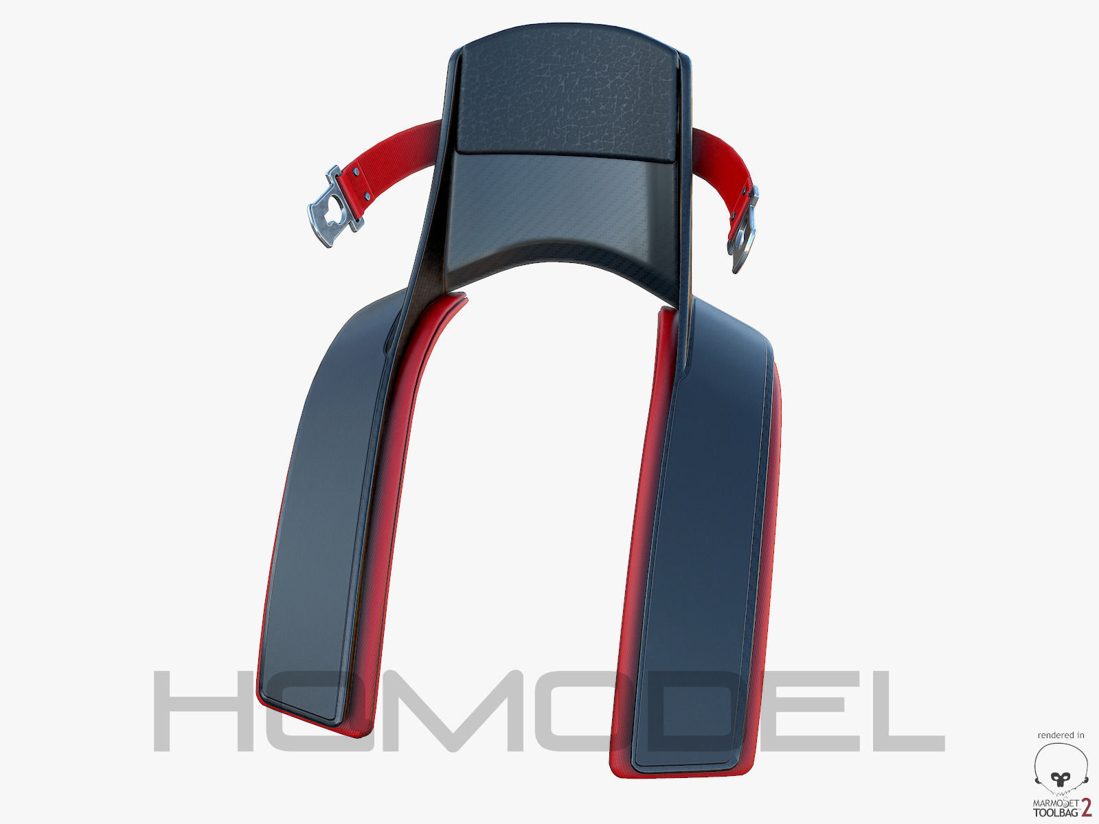 F1 Neck Protection Formula PBR Generic Low-poly 3D model_5